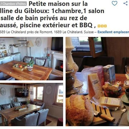 Petite Maison Sur La Colline Du Gibloux: 1Chambre,1 Salon Et Salle De Bain Prives Au Rez De Chausse, Piscine Exterieur Et Bbq , Le Châtelard-Montreux 외부 사진